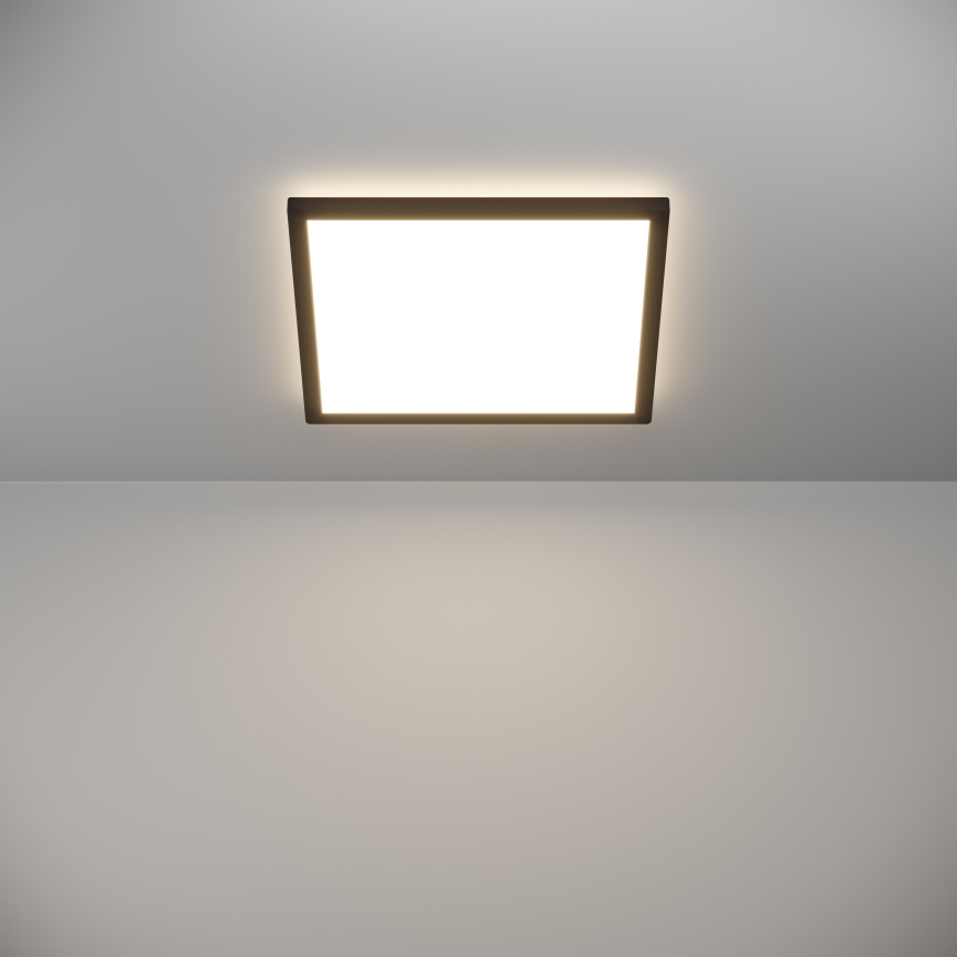 Eglo - Iluminação de teto para casa de banho LED com regulação LED/17,6W/230V 2700-6500K 39x39 cm IP44 preto + comando