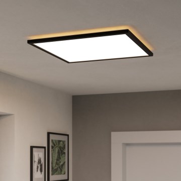 Eglo 901457 - Iluminação de teto para casa de banho LED com regulação LED/17W/230V 2700-6500K 50x50 cm IP44 preto + comando
