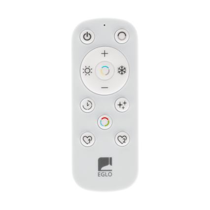 Eglo 901457 - Iluminação de teto para casa de banho LED com regulação LED/17W/230V 2700-6500K 50x50 cm IP44 preto + comando