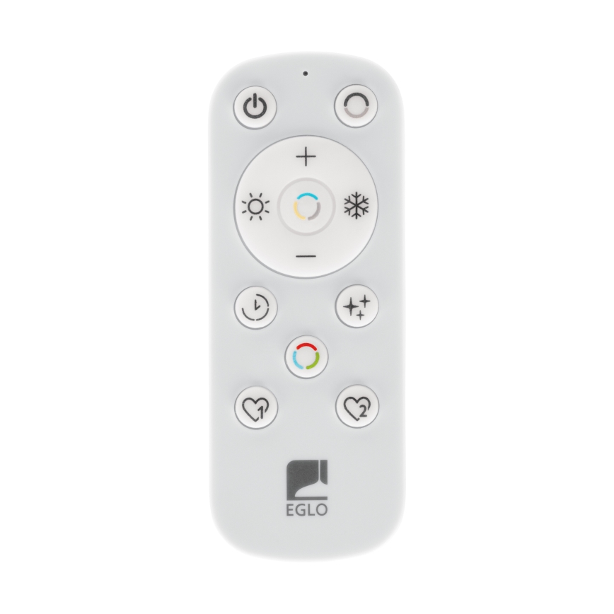 Eglo 901457 - Iluminação de teto para casa de banho LED com regulação LED/17W/230V 2700-6500K 50x50 cm IP44 preto + comando