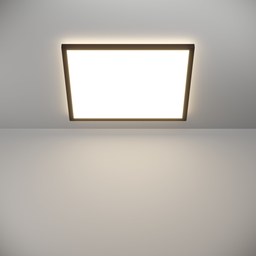 Eglo 901457 - Iluminação de teto para casa de banho LED com regulação LED/17W/230V 2700-6500K 50x50 cm IP44 preto + comando