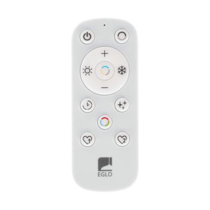 Eglo - Iluminação de teto para casa de banho LED com regulação LED/18,5W/230V 2700-6500K diâmetro 38,9 cm IP44 branco + comando