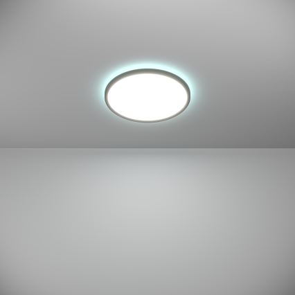 Eglo - Iluminação de teto LED RGBW para casa de banho com regulação LED/13,9W/230V 2700-6500K diâmetro 30 cm IP44 preto ZigBee