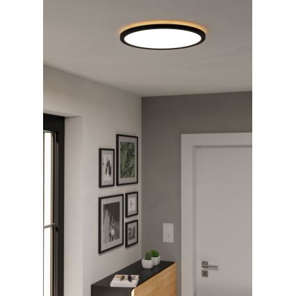 Eglo - Iluminação de teto LED RGBW para casa de banho com regulação LED/18,5W/230V 2700-6500K pr.38,9cm IP44 preto ZigBee