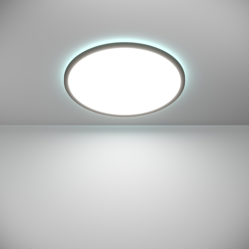 Eglo - Iluminação de teto LED RGBW para casa de banho com regulação LED/16,8W/230V 2700-6500K diâmetro 50 cm IP44 preto ZigBee
