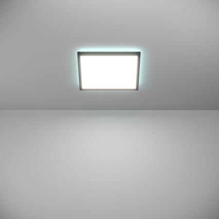 Eglo - Iluminação de teto LED RGBW para casa de banho com regulação LED/13,4W/230V 2700-6500K 29x29 cm IP44 preto