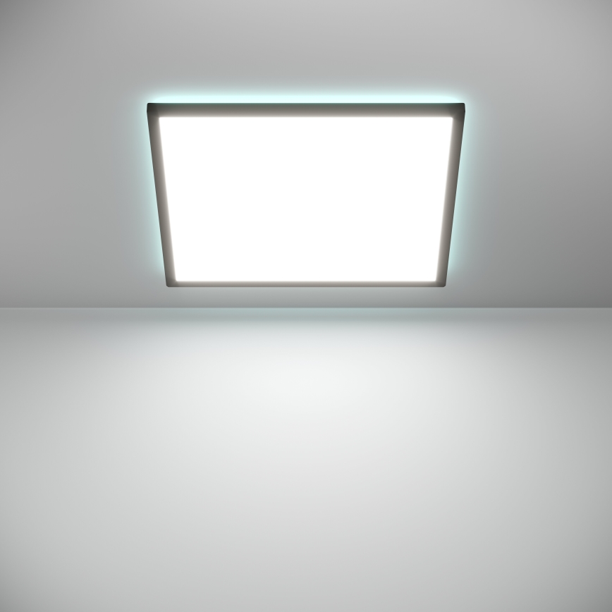 Eglo - Iluminação de teto LED RGBW para casa de banho com regulação LED/17W/230V 2700-6500K 50x50cm IP44 preto ZigBee