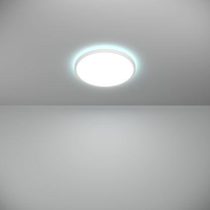 Eglo - Iluminação de teto LED RGBW para casa de banho com regulação LED/13,9W/230V 2700-6500K diâmetro 30 cm IP44 branco ZigBee