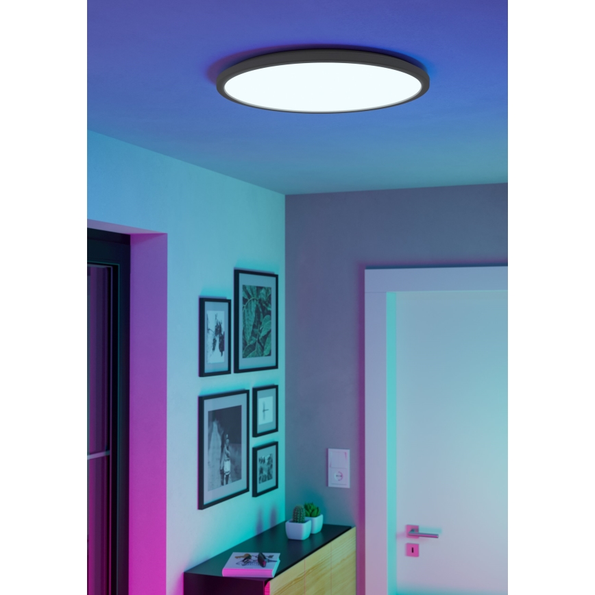 Eglo - Iluminação de teto LED RGBW para casa de banho com regulação LED/16,8W/230V 2700-6500K diâmetro 50 cm IP44 branco ZigBee
