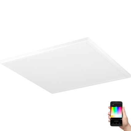 Eglo - Iluminação de teto LED RGBW para casa de banho com regulação LED/17W/230V 2700-6500K 50x50 cm IP44 branco ZigBee