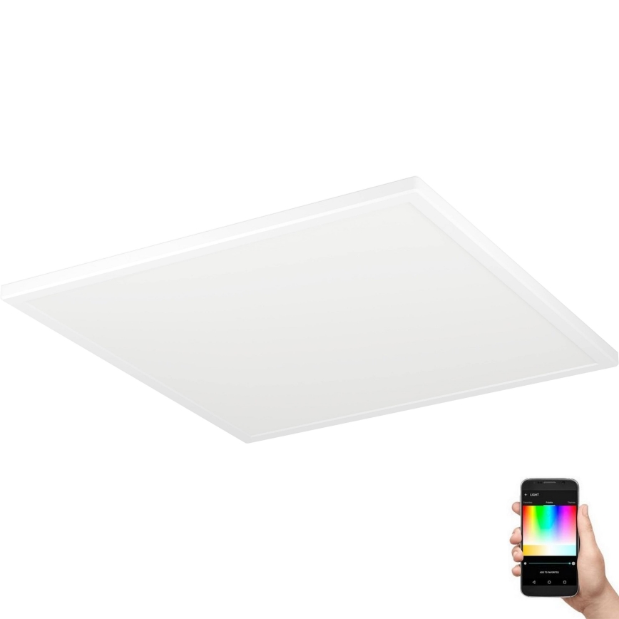 Eglo - Iluminação de teto LED RGBW para casa de banho com regulação LED/17W/230V 2700-6500K 50x50 cm IP44 branco ZigBee