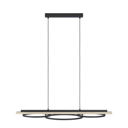Eglo - Candeeiro suspenso LED com regulação 2xLED/12,5W/230V+1xLED/15,5W 3000K bege/preto