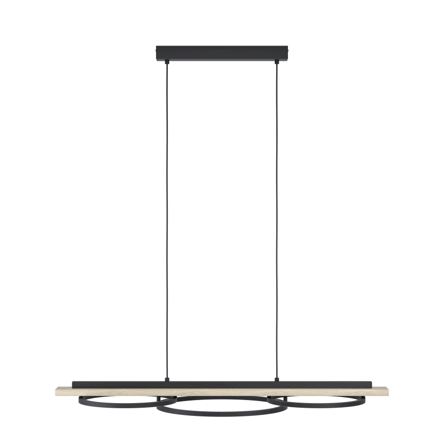 Eglo - Candeeiro suspenso LED com regulação 2xLED/12,5W/230V+1xLED/15,5W 3000K bege/preto