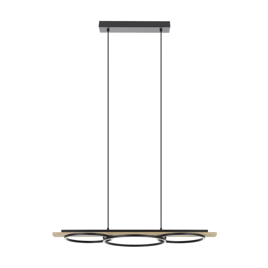 Eglo - Candeeiro suspenso LED com regulação 2xLED/12,5W/230V+1xLED/15,5W 3000K bege/preto