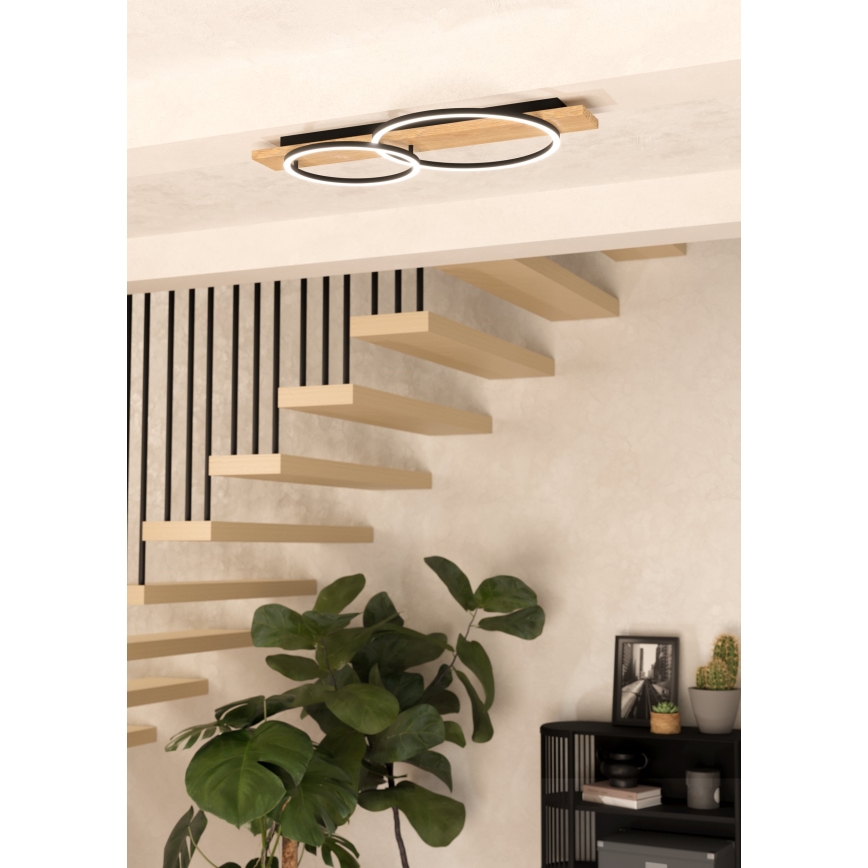 Eglo - Iluminação de teto LED 2xLED/12W/230V 3000K bege/preto