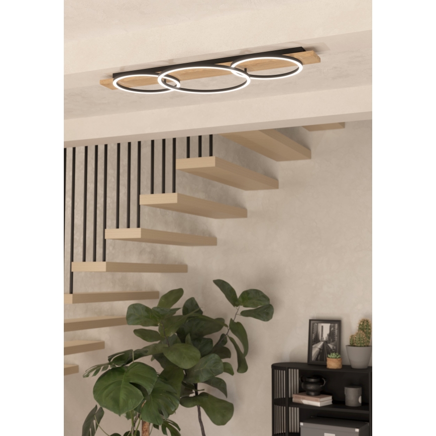 Eglo - Iluminação de teto LED 3xLED/12W/230V 3000K bege/preto