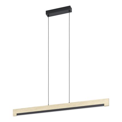 Eglo - Candeeiro suspenso LED com regulação LED/25,5W/230V 3000K preto/bege