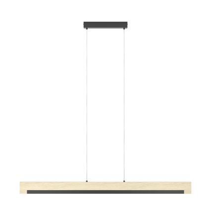 Eglo - Candeeiro suspenso LED com regulação LED/25,5W/230V 3000K preto/bege