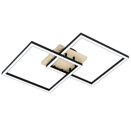 Eglo - Candeeiro integrado LED com regulação 4xLED/32W/230V 2700-6500K castanho/preto