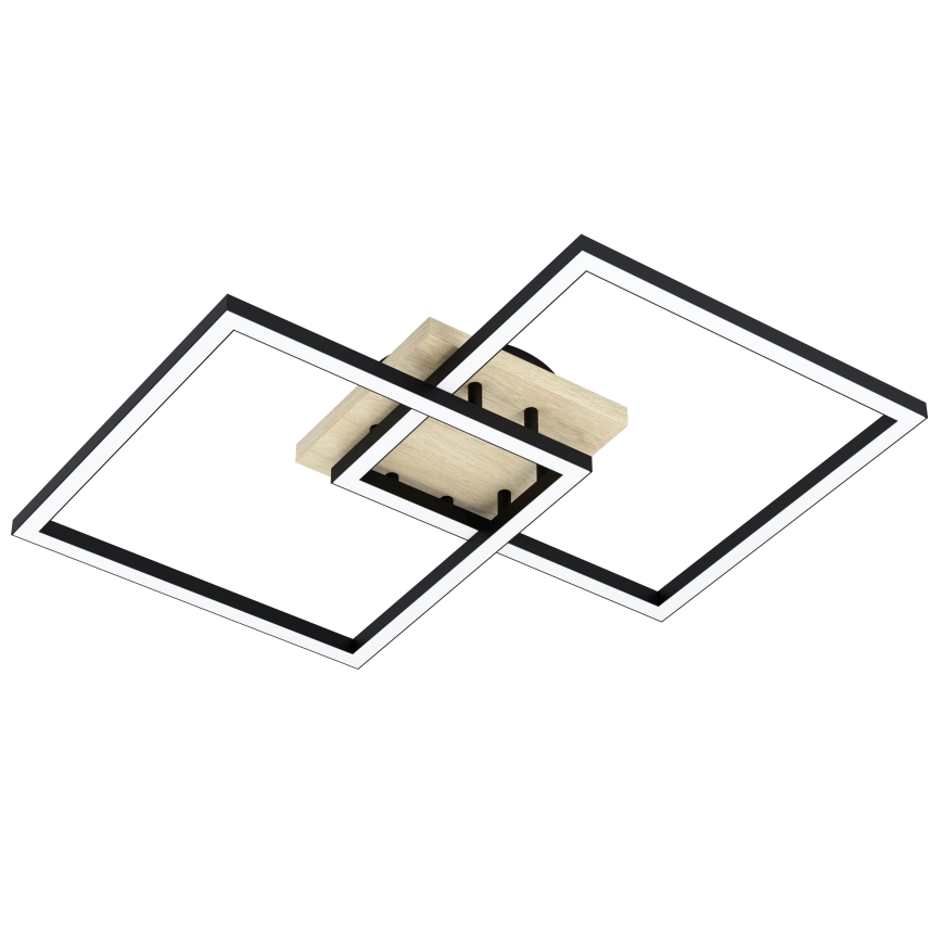 Eglo - Candeeiro integrado LED com regulação 4xLED/32W/230V 2700-6500K castanho/preto