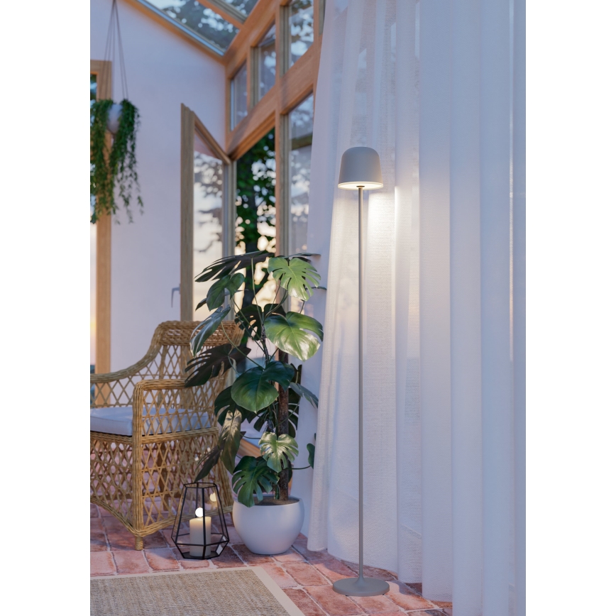 Eglo - Candeeiro de pé LED para exterior LED/4,3W/5V 2400/3000/4000K IP54 cinzento