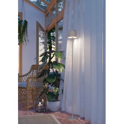 Eglo - Candeeiro de pé LED para exterior LED/4,3W/5V 2400/3000/4000K IP54 creme