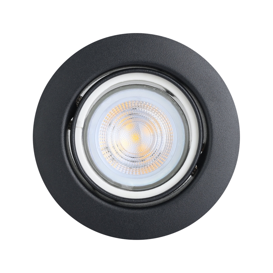 Eglo - CONJUNTO 3x Foco de encastrar LED 1xGU10/4W/230V preto