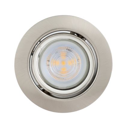 Eglo - CONJUNTO 3x Foco de encastrar LED 1xGU10/4W/230V cromado mate
