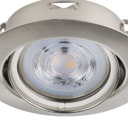 Eglo - CONJUNTO 3x Foco de encastrar LED 1xGU10/4W/230V cromado mate
