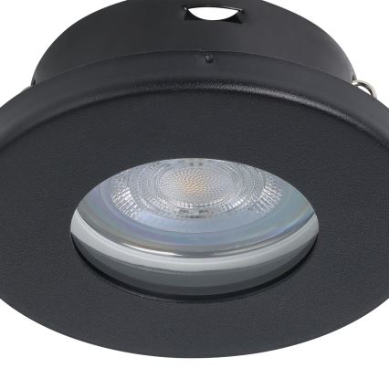 Eglo - CONJUNTO 3x Focos de encastrar LED para casa de banho 1xGU10/4W/230V IP44 preto