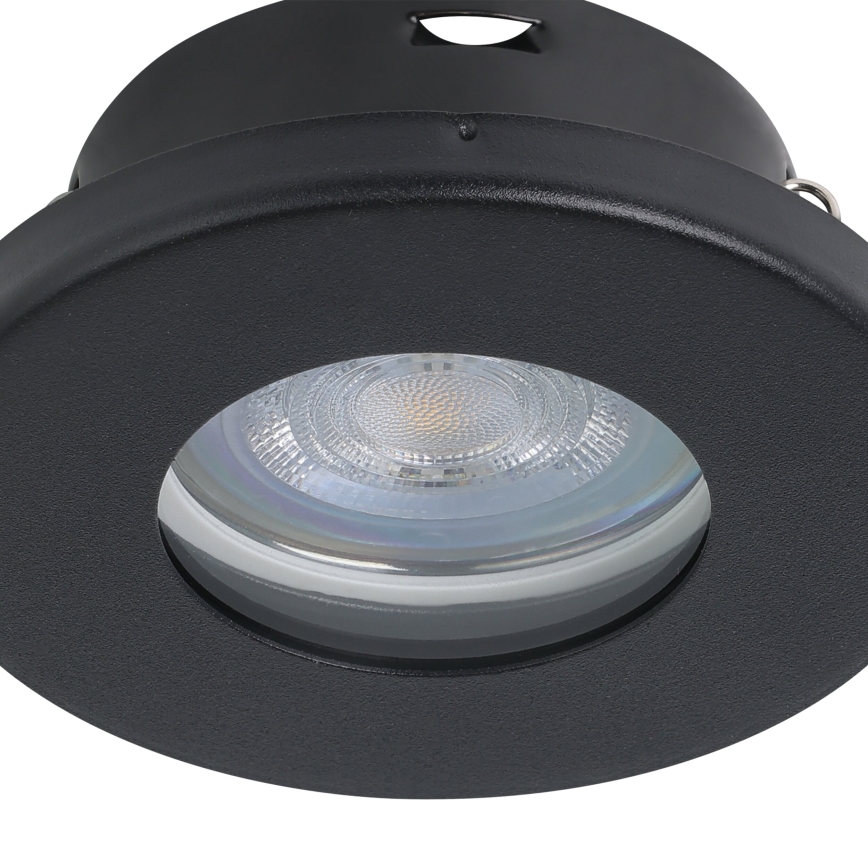 Eglo - CONJUNTO 3x Focos de encastrar LED para casa de banho 1xGU10/4W/230V IP44 preto