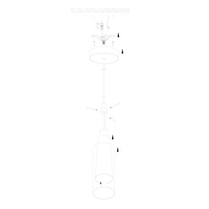 EGLO - Candelabro pendente 1 x E27/60W fumado