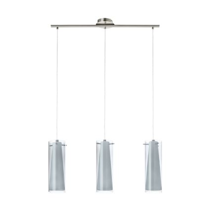 EGLO - Candeeiro suspenso 3xE27/60W fumo