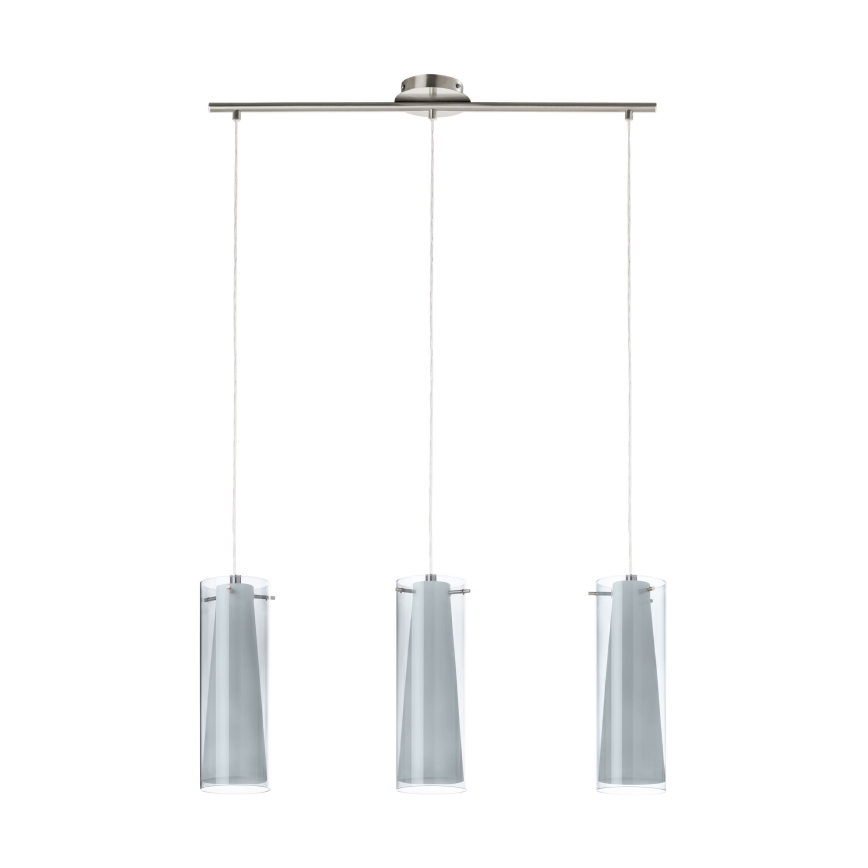 EGLO - Candeeiro suspenso 3xE27/60W fumo