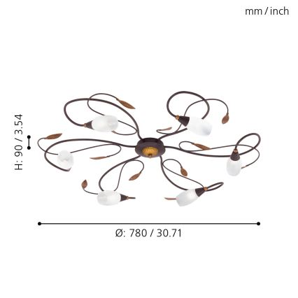 EGLO - Candelabro integrado 6xG9/40W