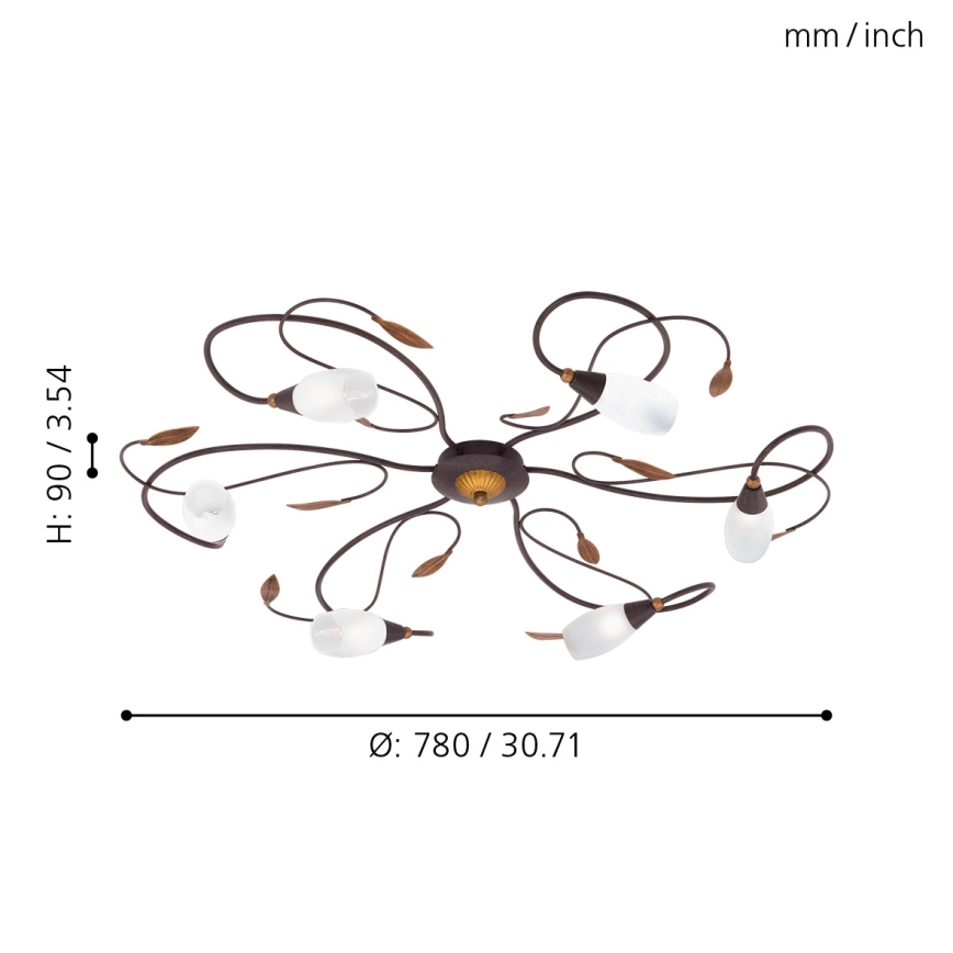 EGLO - Candelabro integrado 6xG9/40W