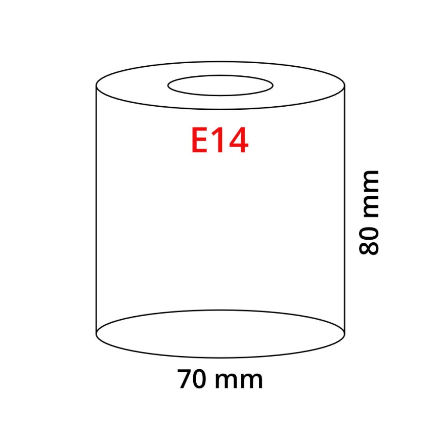 Eglo 90858 - Abajur para lustre, candeeiro de mesa, candeeiro de teto e foco de luz MY CHOICE E14 diâmetro 7 cm preto e branco