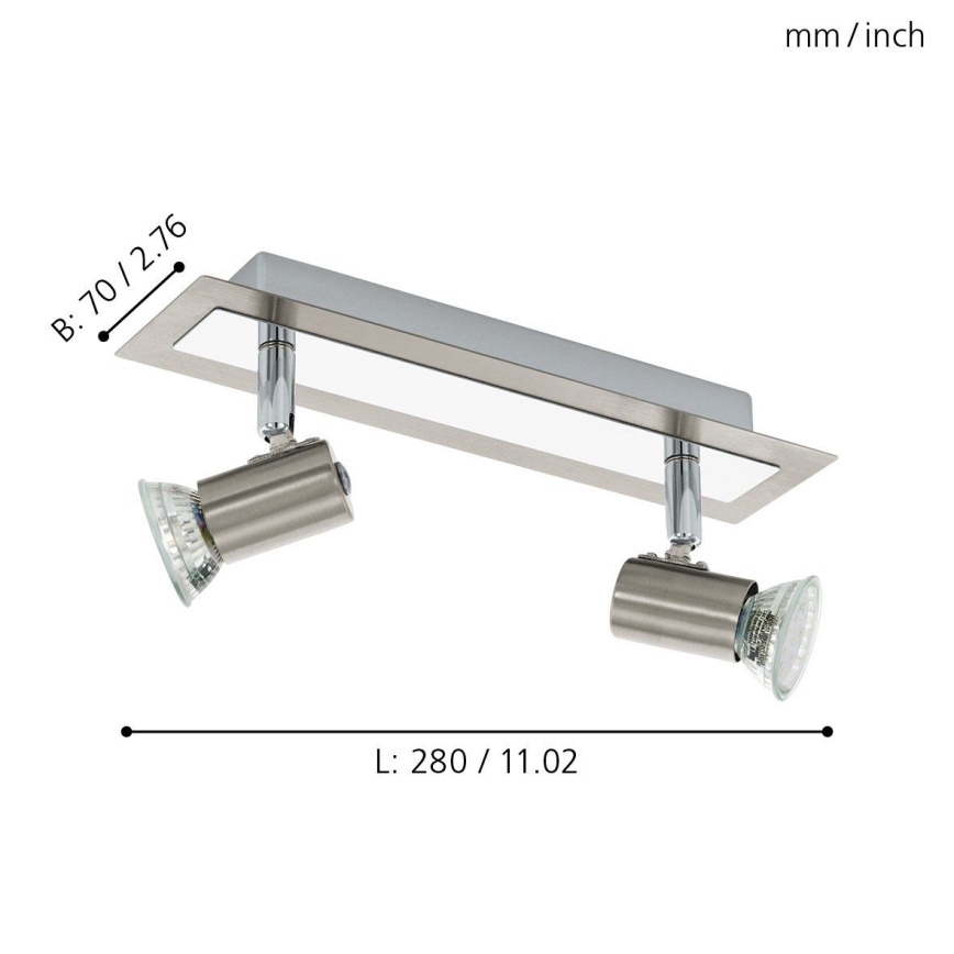 EGLO - Luz de teto parede 2xGU10/LED/3W