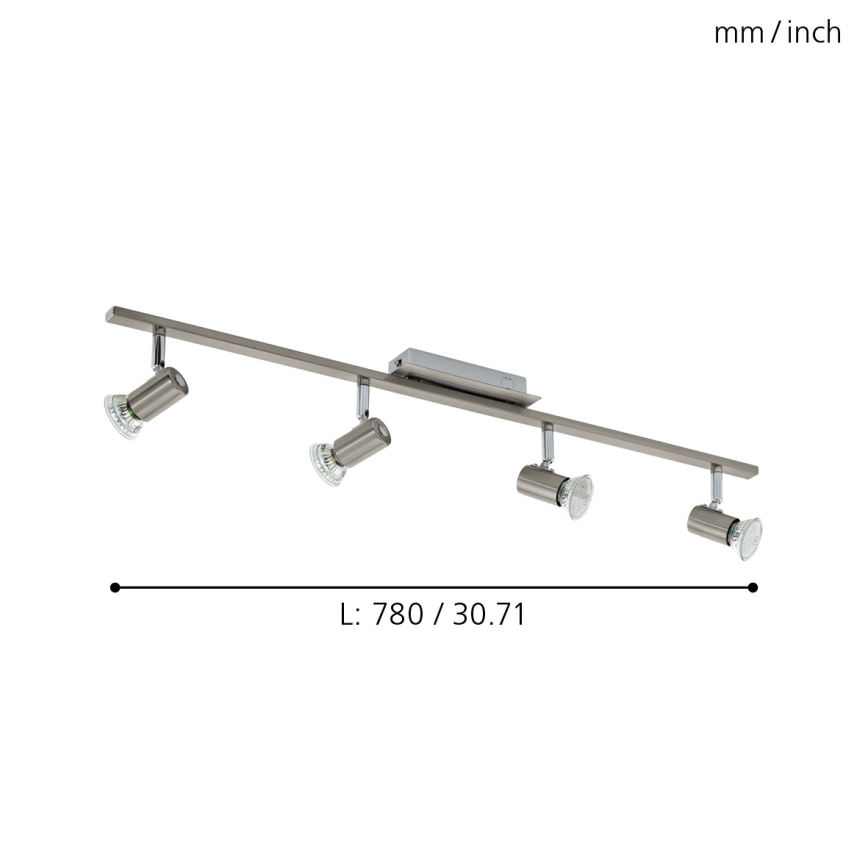 EGLO 90917 - Luz de teto ROTTELO 4xGU10/LED/3W