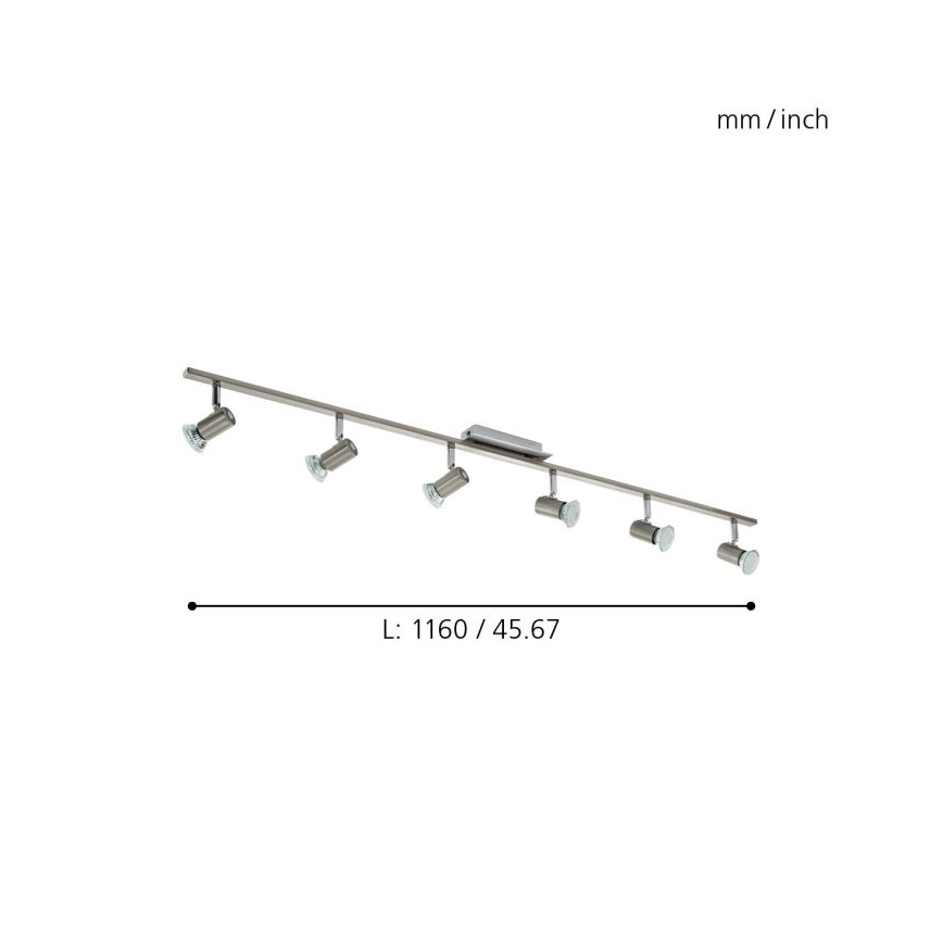 EGLO - Luz de teto 6xGU10/LED/3W