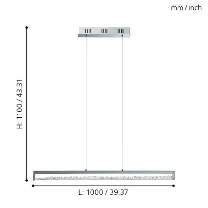 EGLO - Candelabro num fio LED 6xLED/6W/230V