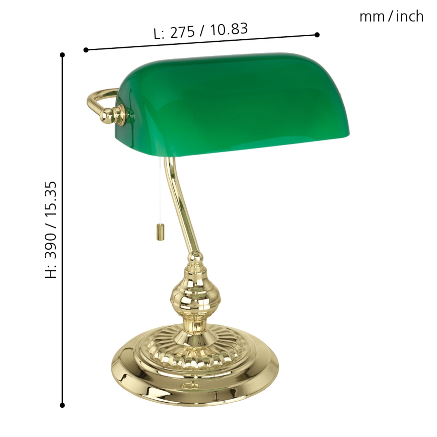 Eglo - Lâmpada de mesa E27/60W/230V
