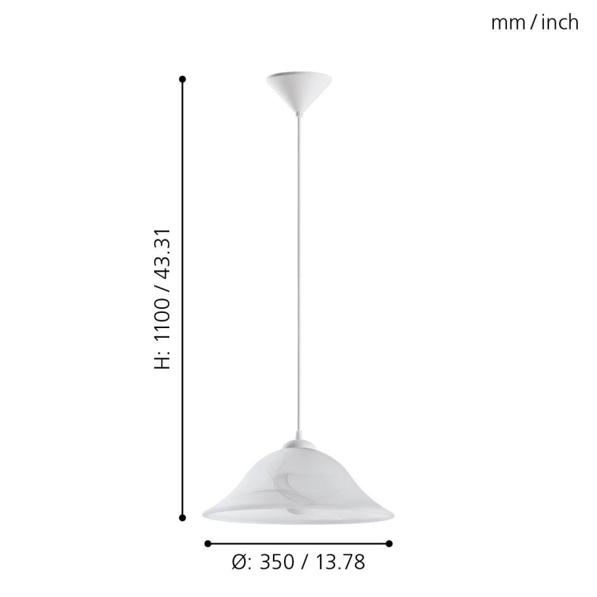 Eglo - Candelabro 1xE27/60W/230V