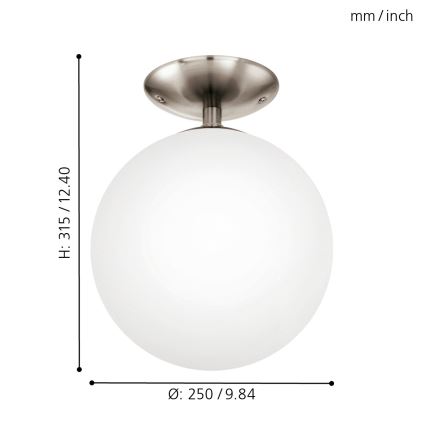 EGLO - Iluminação de teto 1xE27/60W diâmetro 25 cm
