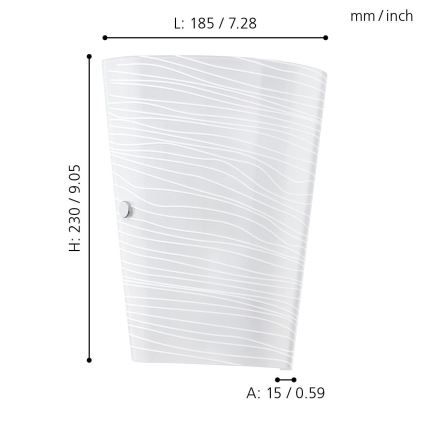 Eglo - Iluminação de parede 1xE27/60W/230V
