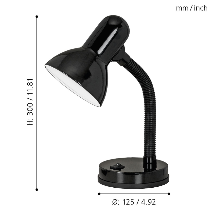 EGLO - Lâmpada de mesa 1xE27/40W preto antigo