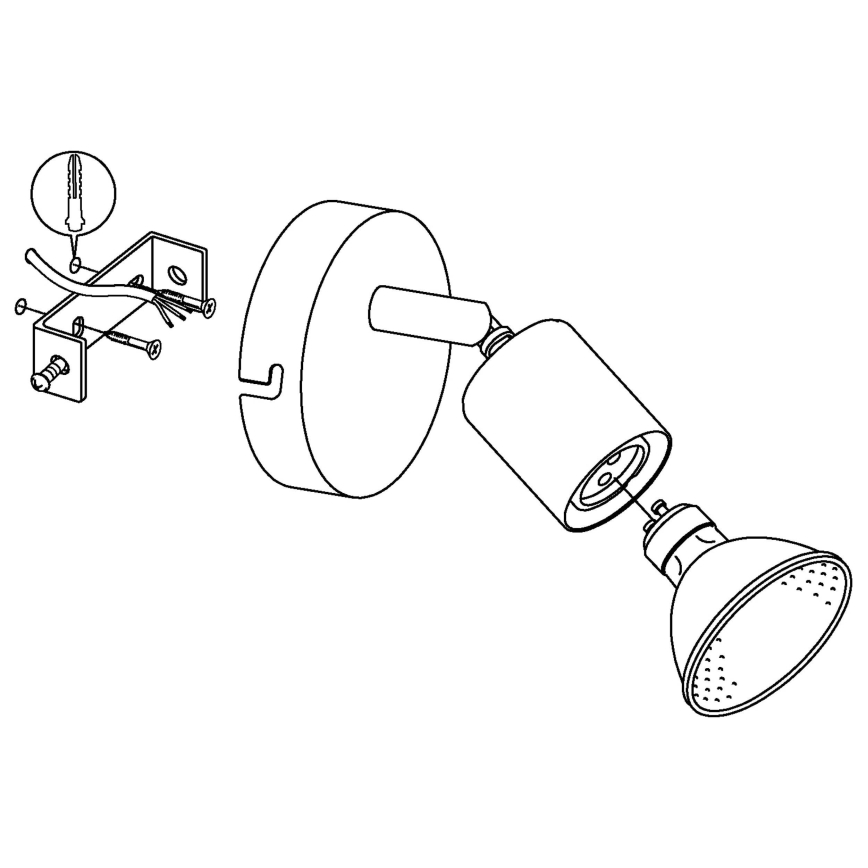 Eglo - Foco de parede LED LED 1xGU10/2,8W/230V
