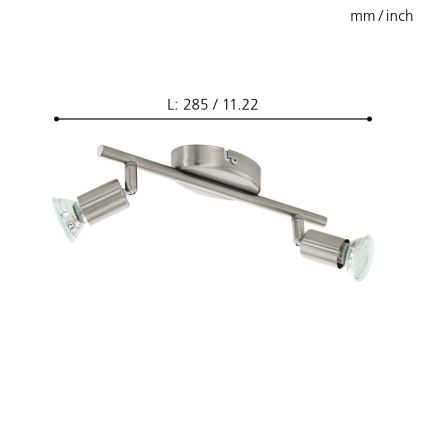 Eglo - Foco LED 2xGU10/2,8W/230V