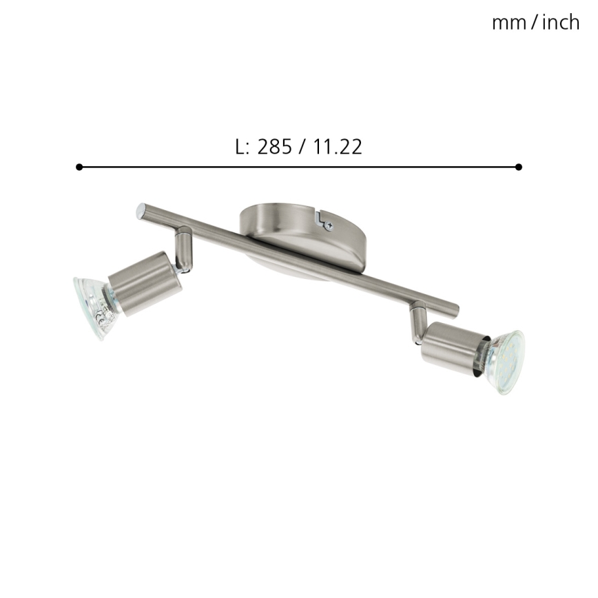 Eglo - Foco LED 2xGU10/2,8W/230V
