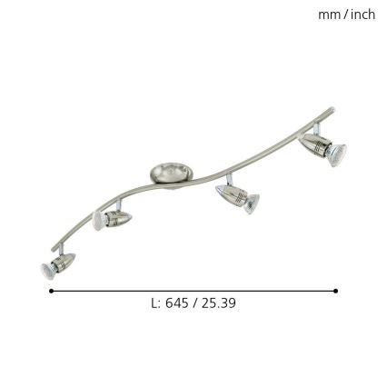 Eglo - Candeeiro com focos LED MAGNUM 4xGU10/3W/230V